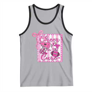 Cheer For The Cure Tank Top Breast Cancer Awareness Football Gift TS12 Athletic Heather Black Print Your Wear