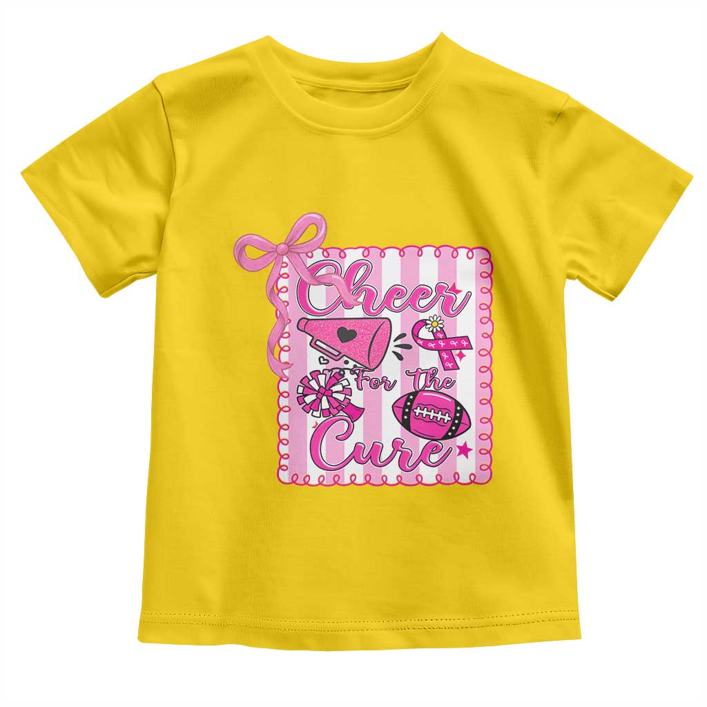 Cheer For The Cure Toddler T Shirt Breast Cancer Awareness Football Gift TS12 Daisy Print Your Wear