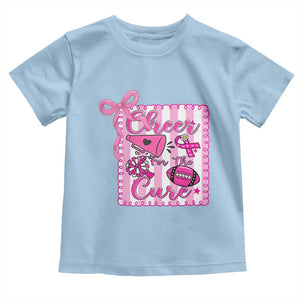 Cheer For The Cure Toddler T Shirt Breast Cancer Awareness Football Gift TS12 Light Blue Print Your Wear