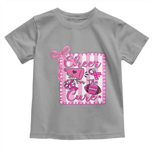 Cheer For The Cure Toddler T Shirt Breast Cancer Awareness Football Gift TS12 Sport Gray Print Your Wear
