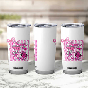 Cheer For The Cure Tumbler Cup Breast Cancer Awareness Football Gift TS12 Print Your Wear
