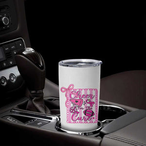 Cheer For The Cure Tumbler Cup Breast Cancer Awareness Football Gift TS12 Print Your Wear