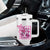 Cheer For The Cure Tumbler With Handle Breast Cancer Awareness Football Gift TS12 Print Your Wear