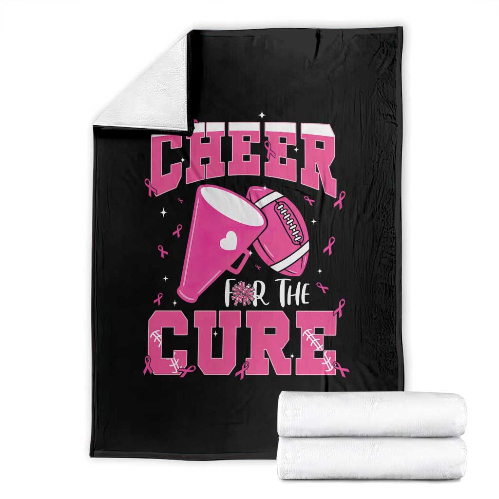 Breast Cancer Awareness Throw Blanket Funny Cheer For The Cure Gift TS12 Black Print Your Wear