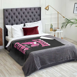Breast Cancer Awareness Throw Blanket Funny Cheer For The Cure Gift TS12 Print Your Wear