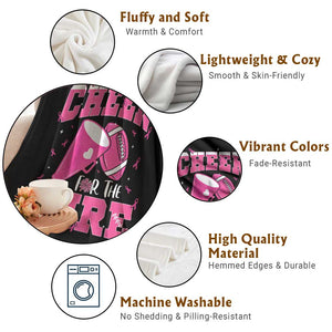 Breast Cancer Awareness Throw Blanket Funny Cheer For The Cure Gift TS12 Print Your Wear