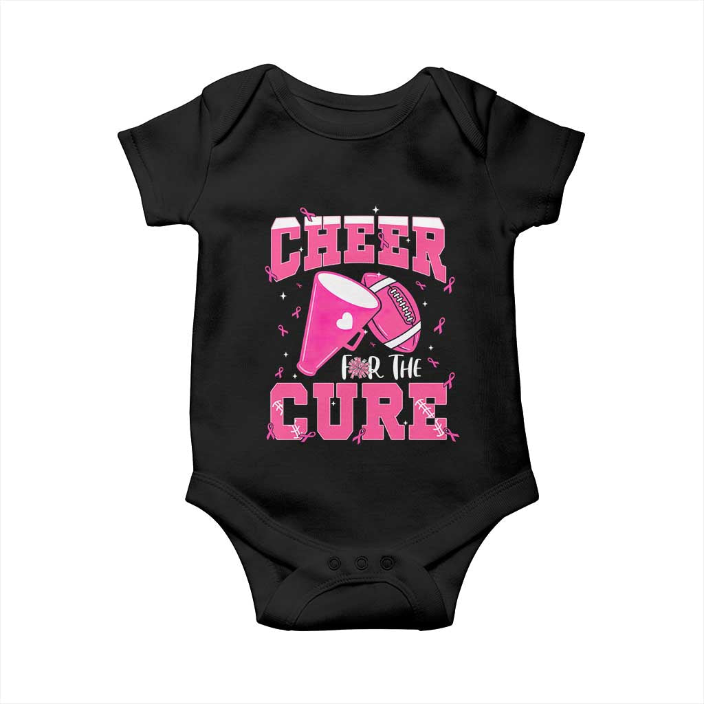 Breast Cancer Awareness Baby Onesie Funny Cheer For The Cure Gift TS12 Black Print Your Wear