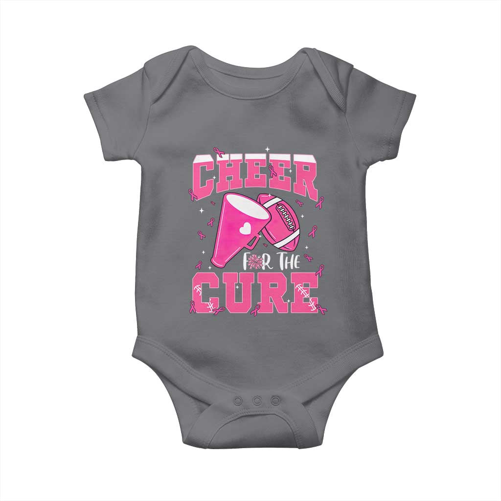 Breast Cancer Awareness Baby Onesie Funny Cheer For The Cure Gift TS12 Charcoal Print Your Wear