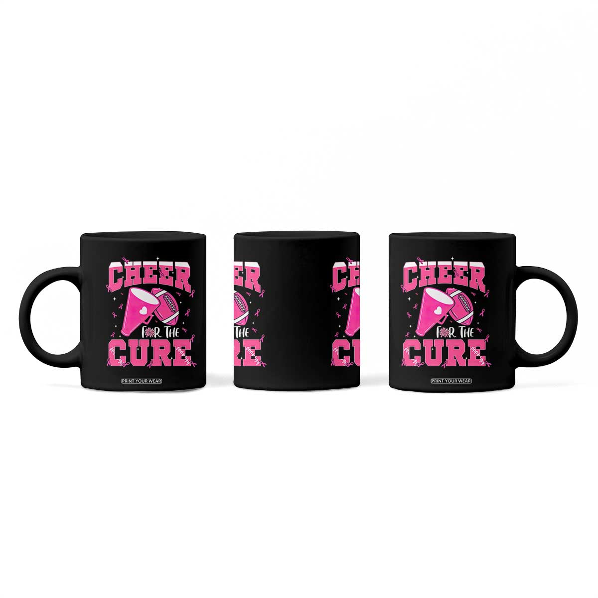 Breast Cancer Awareness Coffee Mug Funny Cheer For The Cure Gift TS12 Print Your Wear