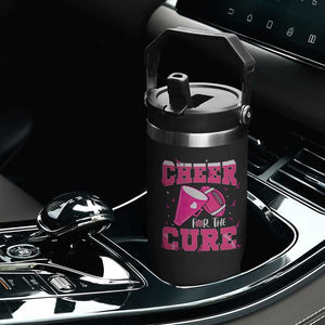 Breast Cancer Awareness Flip Straw Tumbler Funny Cheer For The Cure Gift TS12 Print Your Wear