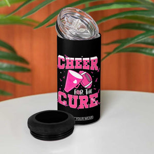 Breast Cancer Awareness 4 in 1 Can Cooler Tumbler Funny Cheer For The Cure Gift TS12 Print Your Wear