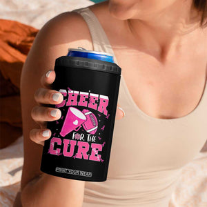Breast Cancer Awareness 4 in 1 Can Cooler Tumbler Funny Cheer For The Cure Gift TS12 Print Your Wear