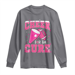 Breast Cancer Awareness Long Sleeve Shirt Funny Cheer For The Cure Gift TS12 Charcoal Print Your Wear
