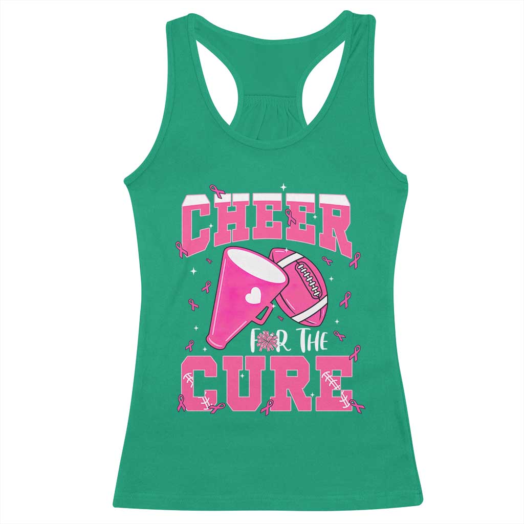 Breast Cancer Awareness Racerback Tank Top Funny Cheer For The Cure Gift TS12 Irish Green Print Your Wear