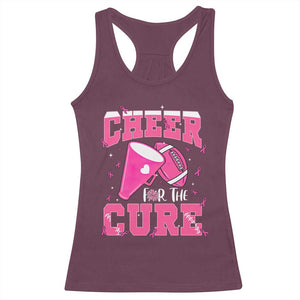 Breast Cancer Awareness Racerback Tank Top Funny Cheer For The Cure Gift TS12 Maroon Print Your Wear
