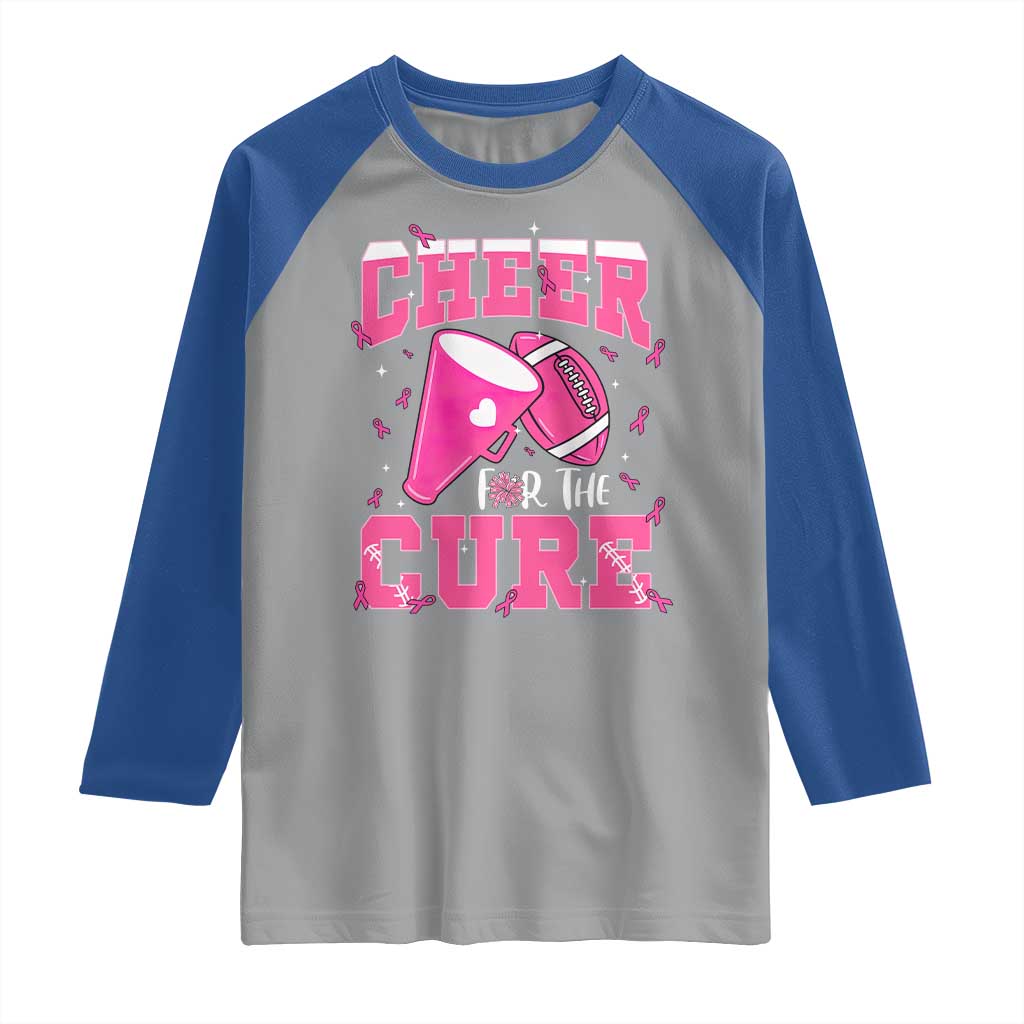 Breast Cancer Awareness Raglan Shirt Funny Cheer For The Cure Gift TS12 Sport Gray Royal Print Your Wear