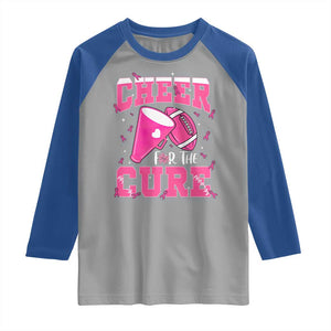 Breast Cancer Awareness Raglan Shirt Funny Cheer For The Cure Gift TS12 Sport Gray Royal Print Your Wear