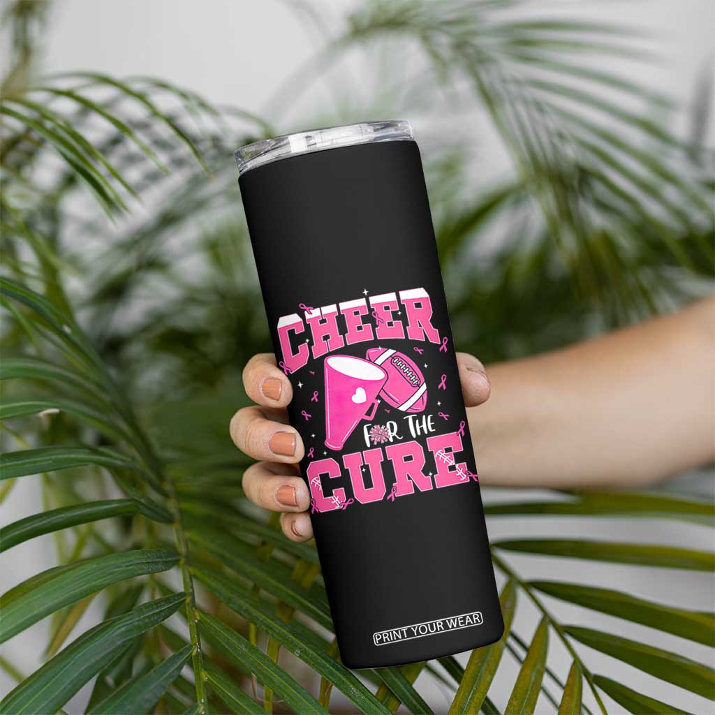 Breast Cancer Awareness Skinny Tumbler Funny Cheer For The Cure Gift TS12 Print Your Wear