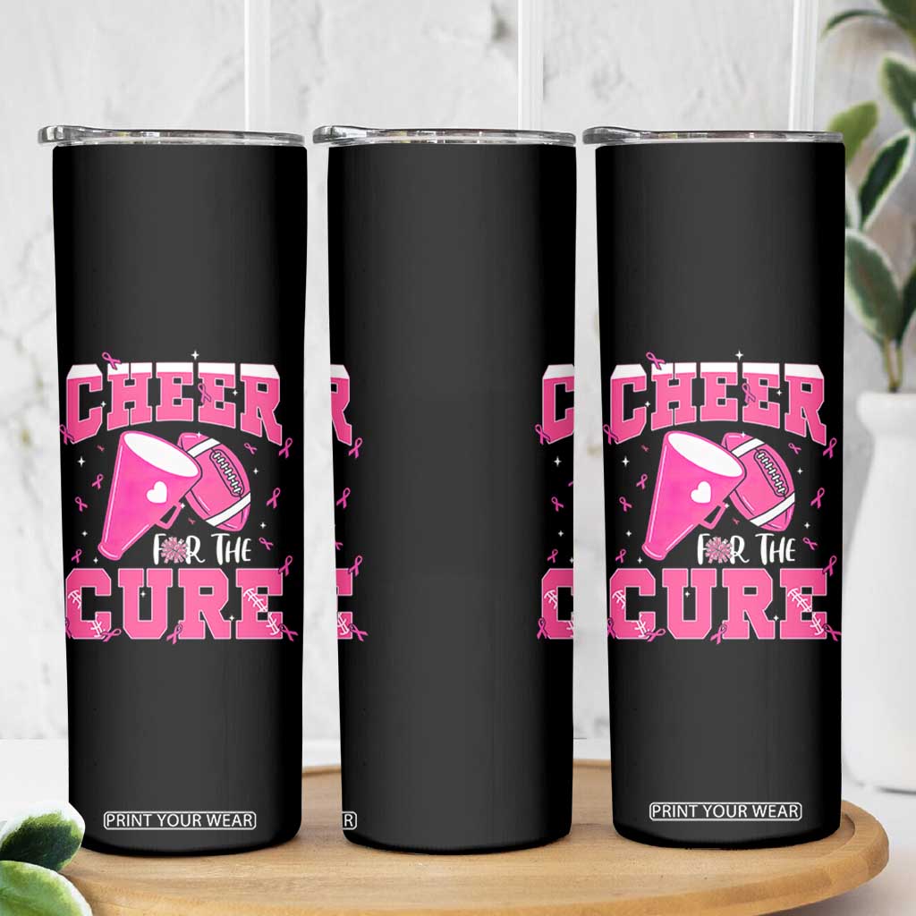 Breast Cancer Awareness Skinny Tumbler Funny Cheer For The Cure Gift TS12 Print Your Wear
