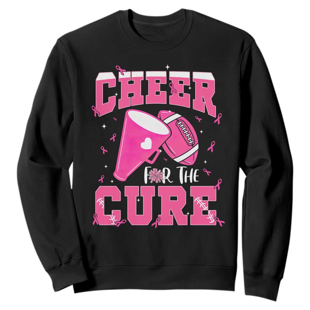 Breast Cancer Awareness Sweatshirt Funny Cheer For The Cure Gift TS12 Black Print Your Wear