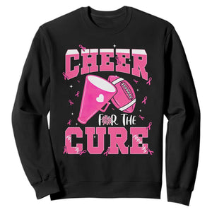 Breast Cancer Awareness Sweatshirt Funny Cheer For The Cure Gift TS12 Black Print Your Wear