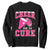 Breast Cancer Awareness Sweatshirt Funny Cheer For The Cure Gift TS12 Black Print Your Wear