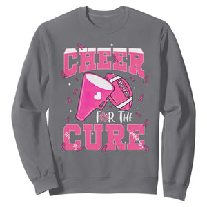 Breast Cancer Awareness Sweatshirt Funny Cheer For The Cure Gift TS12 Charcoal Print Your Wear
