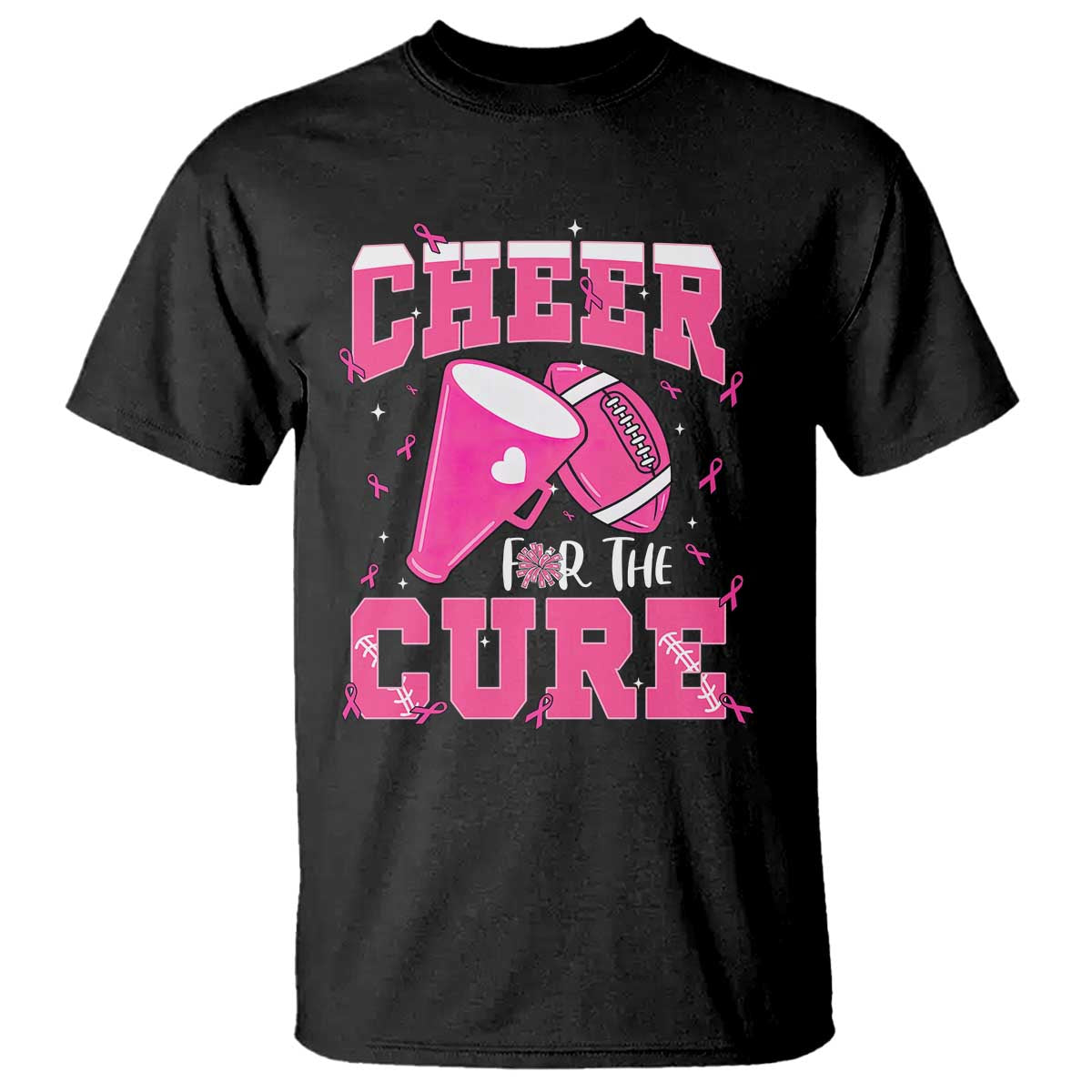 Breast Cancer Awareness T Shirt Funny Cheer For The Cure Gift TS12 Black Print Your Wear