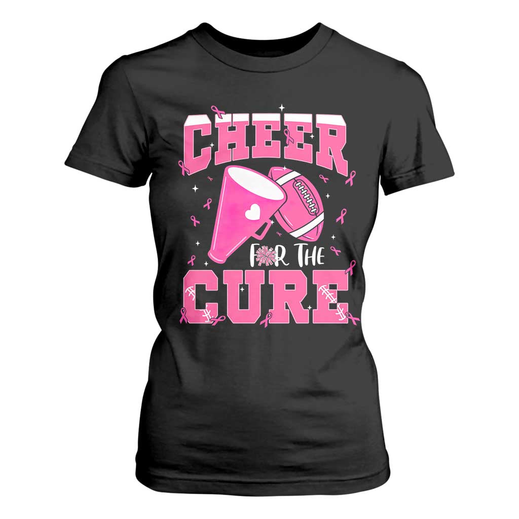 Breast Cancer Awareness T Shirt For Women Funny Cheer For The Cure Gift TS12 Black Print Your Wear