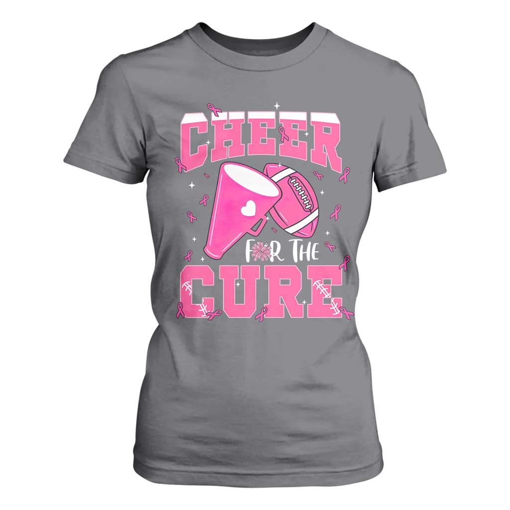 Breast Cancer Awareness T Shirt For Women Funny Cheer For The Cure Gift TS12 Charcoal Print Your Wear