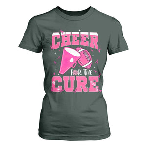 Breast Cancer Awareness T Shirt For Women Funny Cheer For The Cure Gift TS12 Dark Forest Green Print Your Wear