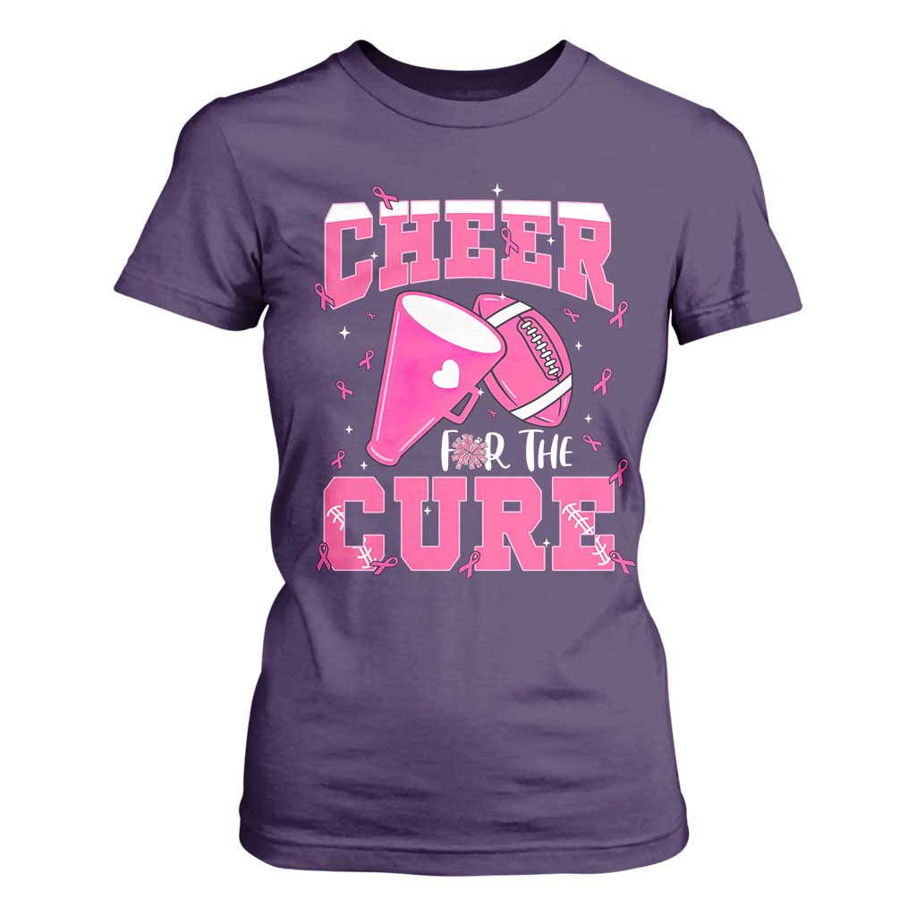 Breast Cancer Awareness T Shirt For Women Funny Cheer For The Cure Gift TS12 Purple Print Your Wear