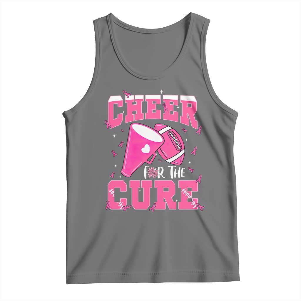 Breast Cancer Awareness Tank Top Funny Cheer For The Cure Gift TS12 Black Heather Print Your Wear