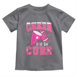 Breast Cancer Awareness Toddler T Shirt Funny Cheer For The Cure Gift TS12 Charcoal Print Your Wear