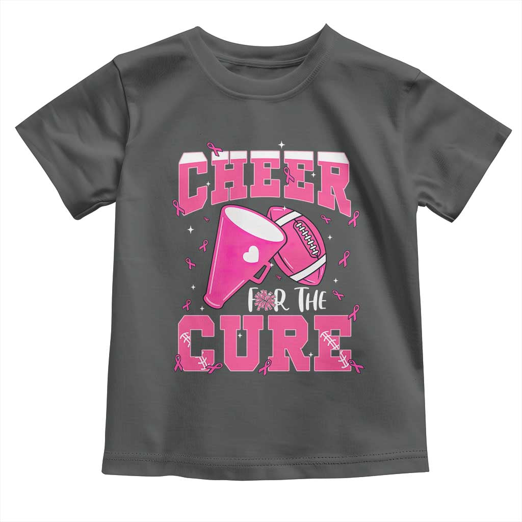 Breast Cancer Awareness Toddler T Shirt Funny Cheer For The Cure Gift TS12 Dark Heather Print Your Wear