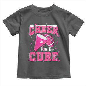 Breast Cancer Awareness Toddler T Shirt Funny Cheer For The Cure Gift TS12 Dark Heather Print Your Wear