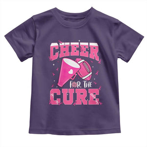 Breast Cancer Awareness Toddler T Shirt Funny Cheer For The Cure Gift TS12 Purple Print Your Wear