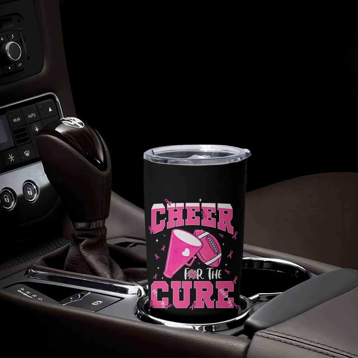 Breast Cancer Awareness Tumbler Cup Funny Cheer For The Cure Gift TS12 Print Your Wear