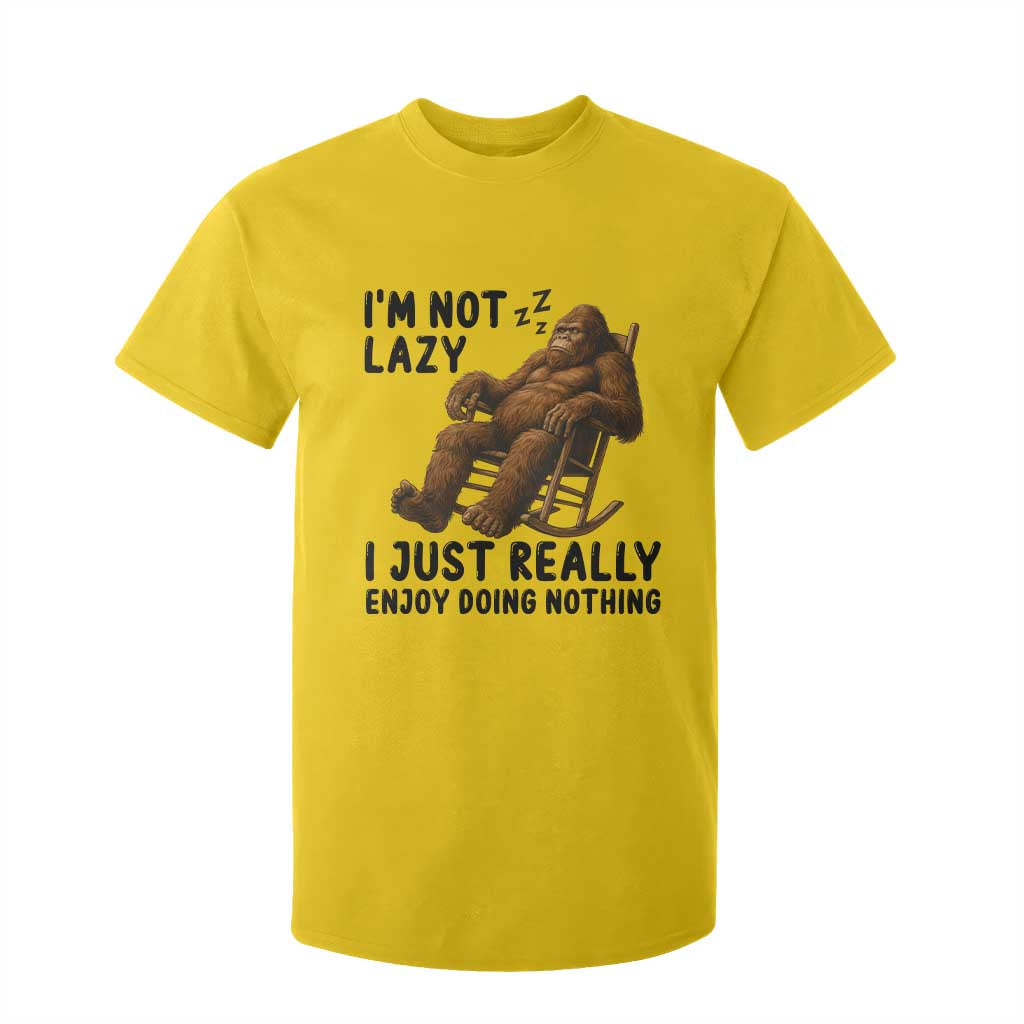 Funny Bigfoot T Shirt For Kid I Am Not Lazy I Just Really Enjoy Doing Nothing TS12 Daisy Print Your Wear