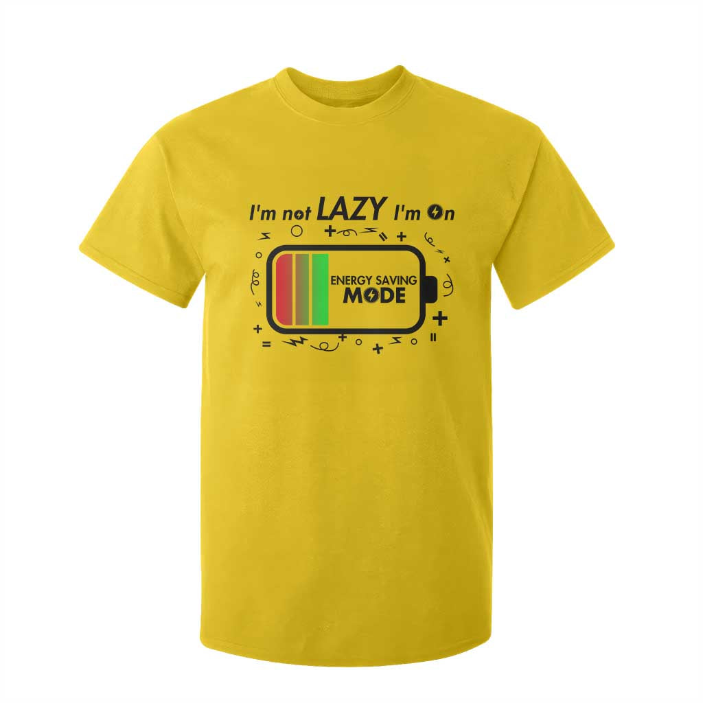Funny Sarcastic Saying T Shirt For Kid I Am On Energy Saving Mode TS12 Daisy Print Your Wear