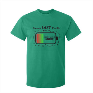 Funny Sarcastic Saying T Shirt For Kid I Am On Energy Saving Mode TS12 Irish Green Print Your Wear