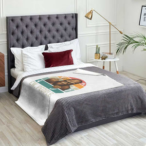 Bigfoot Lover Throw Blanket Funny Ew People Retro Sunset Design TS12 Print Your Wear
