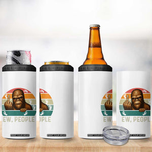 Bigfoot Lover 4 in 1 Can Cooler Tumbler Funny Ew People Retro Sunset Design TS12 Print Your Wear