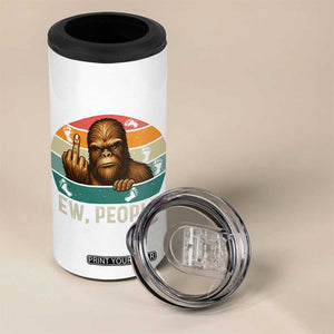 Bigfoot Lover 4 in 1 Can Cooler Tumbler Funny Ew People Retro Sunset Design TS12 Print Your Wear