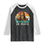 Bigfoot Lover Raglan Shirt Funny Ew People Retro Sunset Design - Print Your Wear
