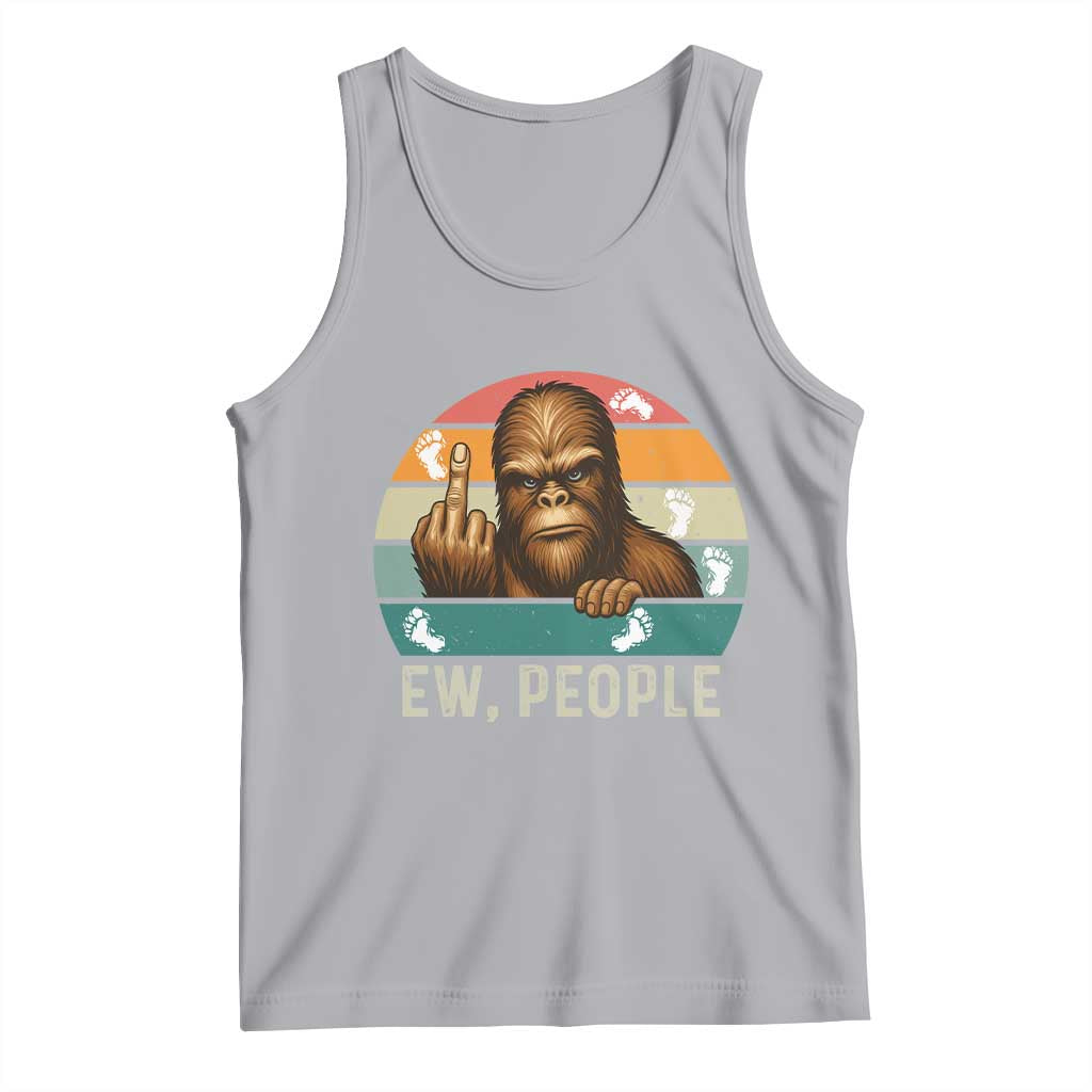 Bigfoot Lover Tank Top Funny Ew People Retro Sunset Design TS12 Athletic Heather Print Your Wear