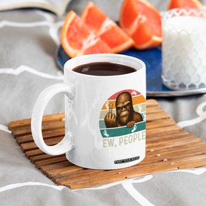 Bigfoot Lover Coffee Mug Funny Ew People Retro Sunset Design TS12 Print Your Wear