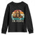 Bigfoot Lover Youth Sweatshirt Funny Ew People Retro Sunset Design TS12 Black Print Your Wear