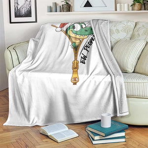Funny Christmas Dinosaur Throw Blanket Ew People Xmas Gift TS12 Print Your Wear