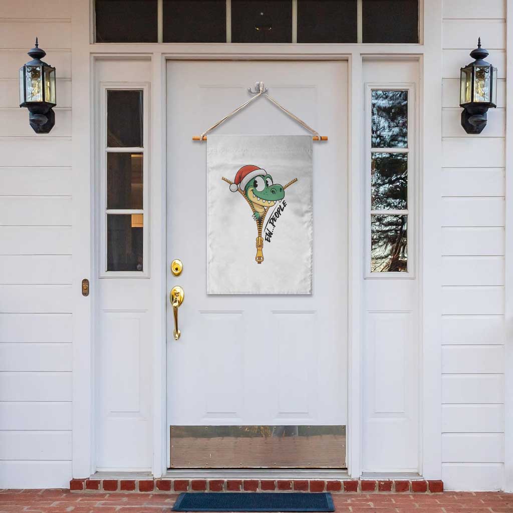 Funny Christmas Dinosaur Garden Flag Ew People Xmas Gift TS12 Print Your Wear